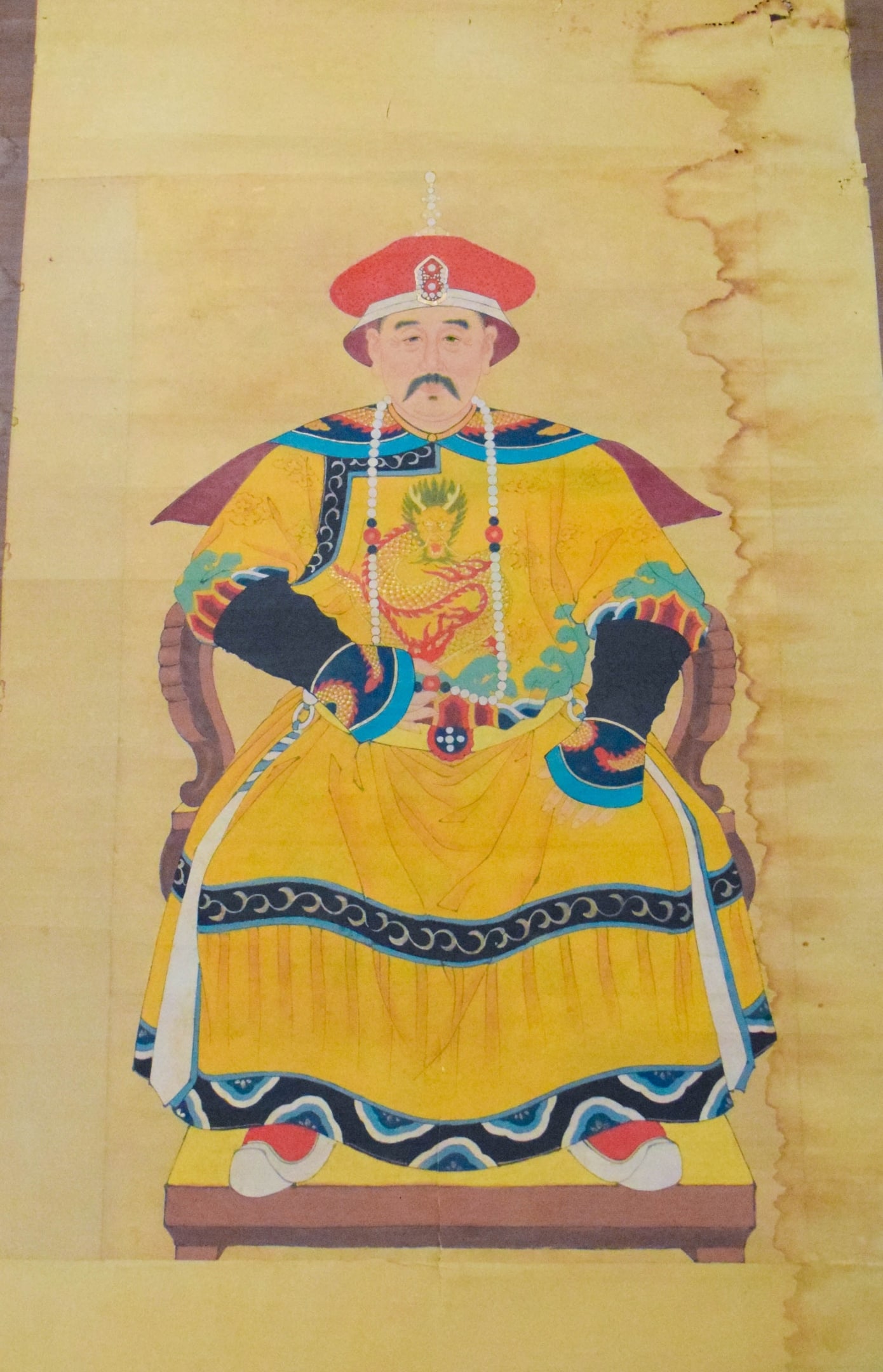 Chinese Hand Painted Ancestor Scroll (1 of 8)