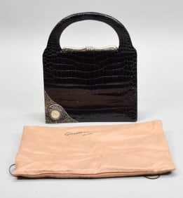 Vintage Alligator Watch Bag Handbag
