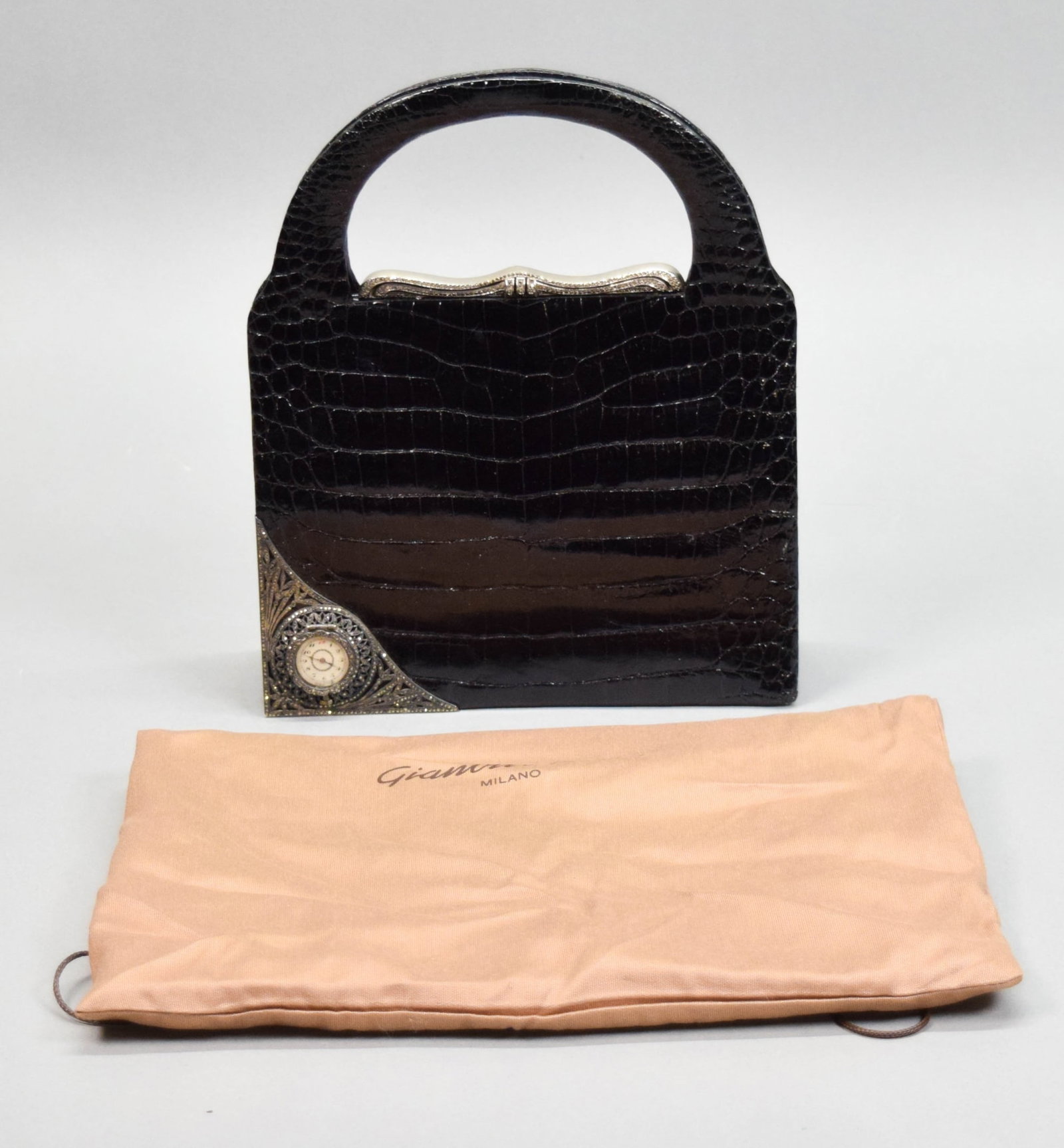 Vintage Alligator Watch Bag Handbag (1 of 12)