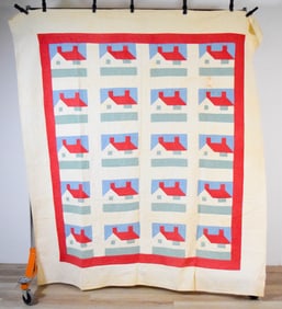 Vintage Schoolhouse Pattern Quilt