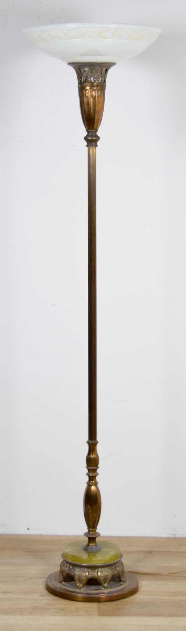 Mutual Sunset Lamp Company Brass & Onyx Floor Lamp (1 of 15)