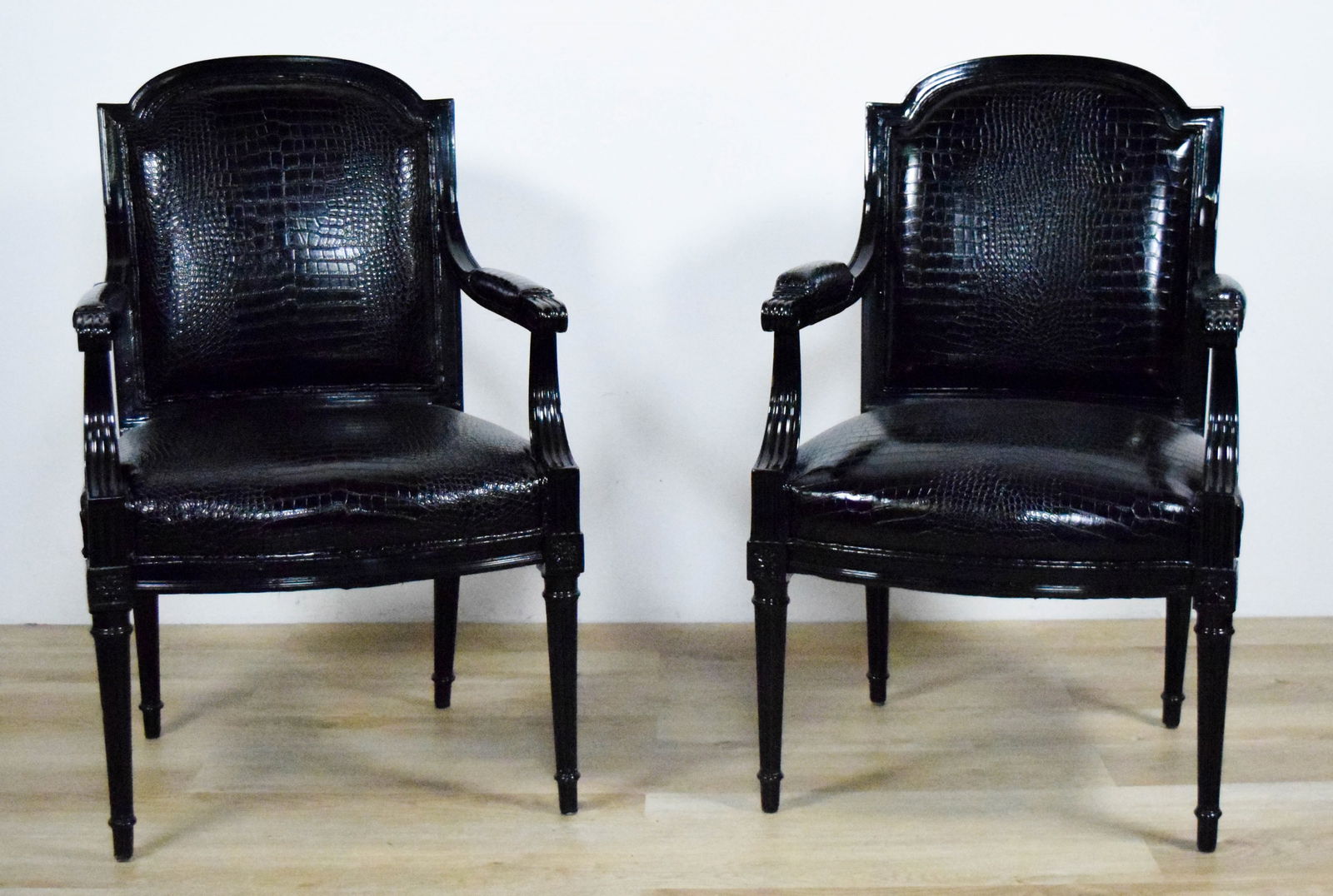Pair of Alligator Skin Armchairs (1 of 13)
