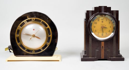 2 Telechron Art Deco Clocks