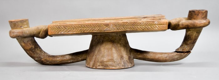 African Carved Wood Mancala Game Board