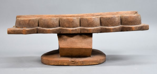 African Carved Wood Mancala Game Board