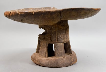 African Carved Wood Stool
