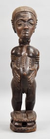 African Baule Wood Carved Figure Cote d'Ivoire