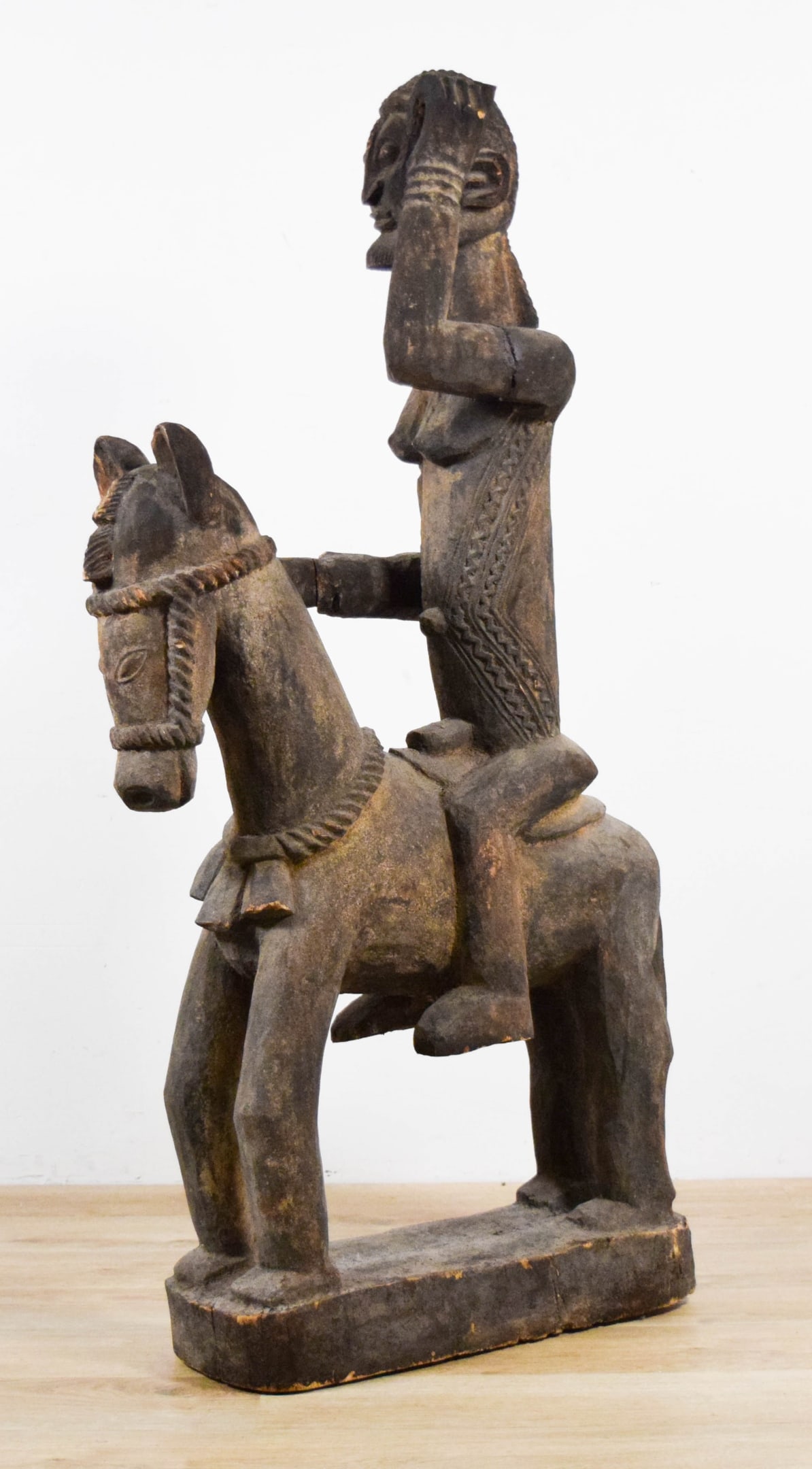 African Wood Carved Dogon Equestrian Warrior (1 of 16)