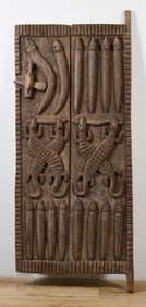 African Dogon Carved Wood Granary Door Mali