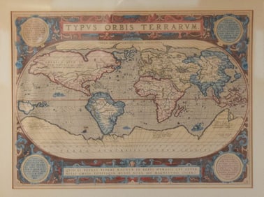 After Abraham Ortelius Map Typus Orbis Terrarum