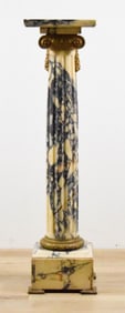 Marble Pedestal With Gilt Metal Mounts