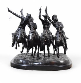 After Remington Spelter Sculpture Coming Through