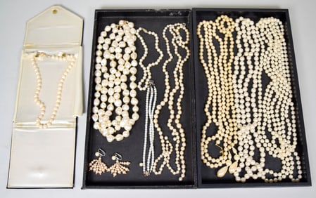 Lot of Pearl & Faux Peal Jewelry