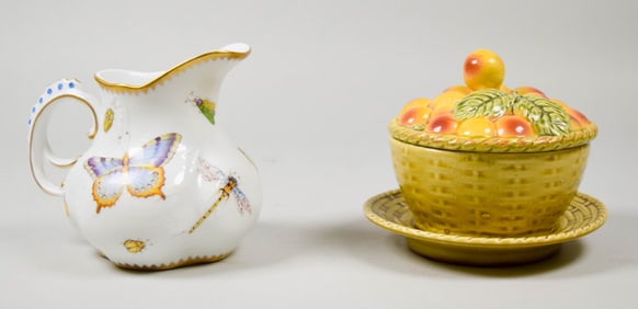 2 Pieces Porcelain Sarreguemines & Anna Weatherley