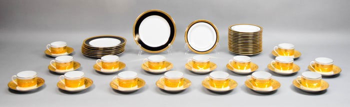 56 Pieces Limoges Porcelain Dinnerware