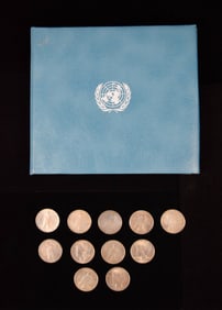 11 Silver Dollars With 6 Sterling Medals