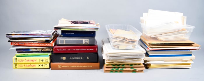 Lot of Stamps, First Day Covers, Catalogs