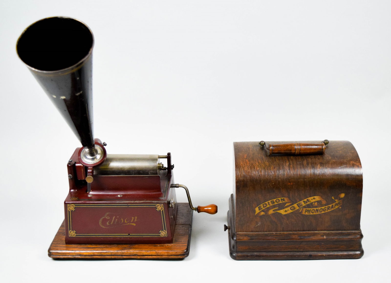 Edison Gem Cylinder Phonograph Model D Maroon (1 of 14)