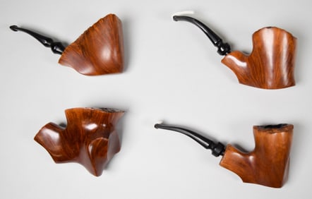 4 Sandor Herskovitz Freehand Carved Pipes