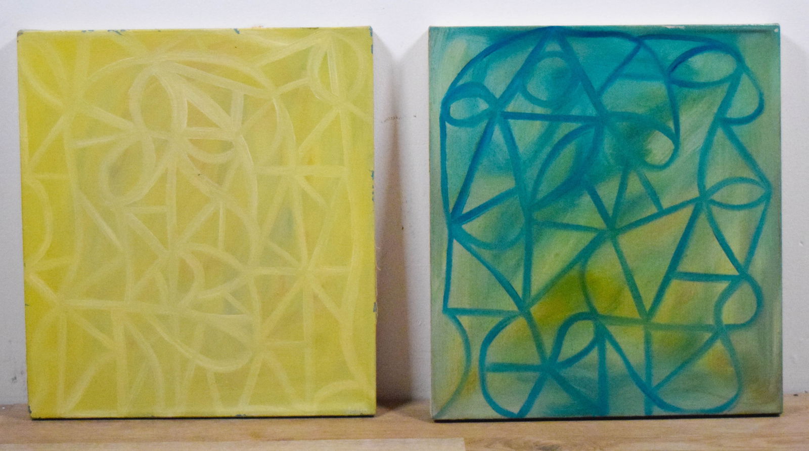 2 James Jorio Acrylics on Canvas Abstracts (1 of 8)