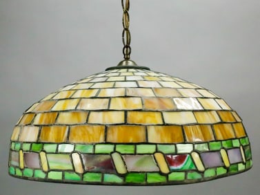 Tiffany Style Leaded Glass Hanging Fixture