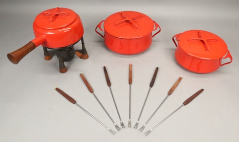 3 Pieces Dansk Danish Modern Enamel Cookware