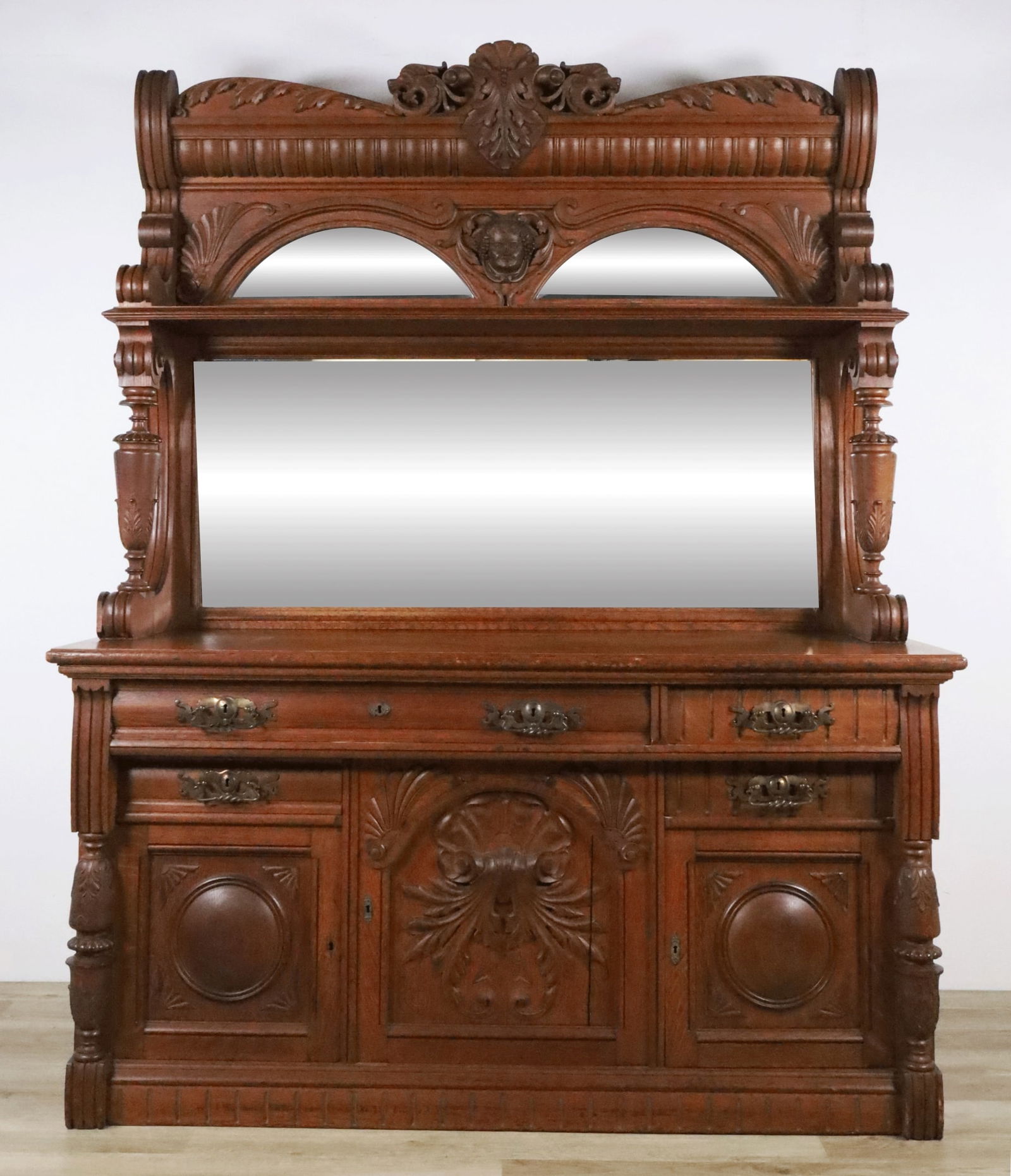 Horner Style Carved Mirror Back Buffet (1 of 19)