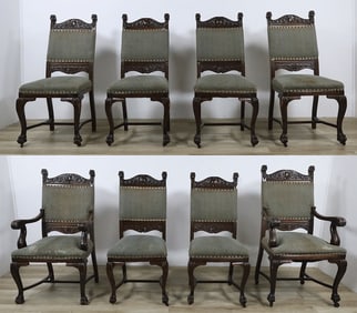 8 Horner Style Renaissance Revival Chairs