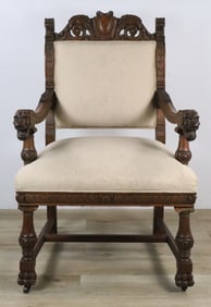 RJ Horner Style Carved Side Chair