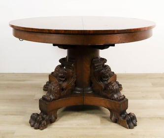 RJ Horner Style Carved Dinning Table