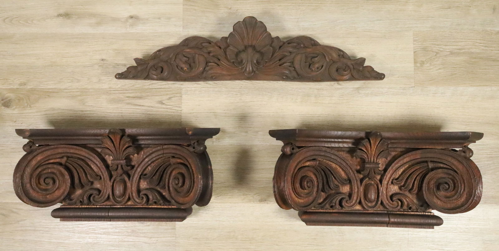 3 Carved Wood Architectural Elements (1 of 16)