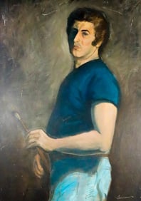 Ronald Travisano Oil on Canvas Portrait