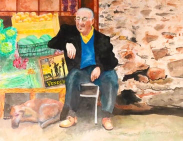 Ronald Travisano Watercolor Illustration Portrait