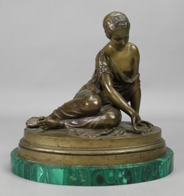 After Achille Collas Bronze Girl Playing Bones