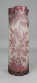 Galle Style Cameo Glass Vase