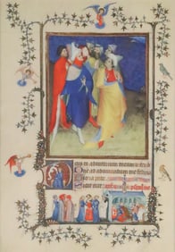 Book of Hours Illuminated Manuscript Page