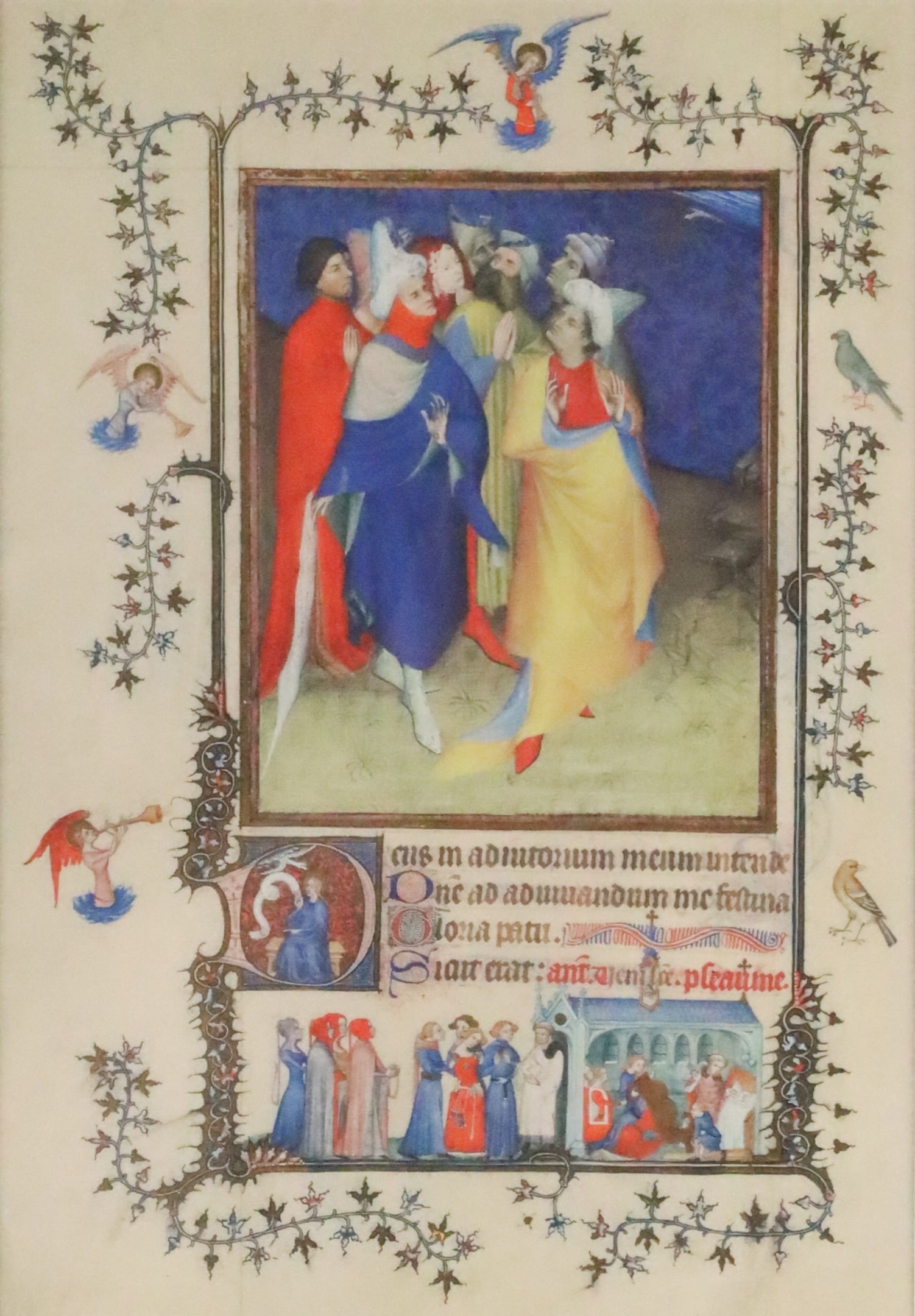 Book of Hours Illuminated Manuscript Page (1 of 6)