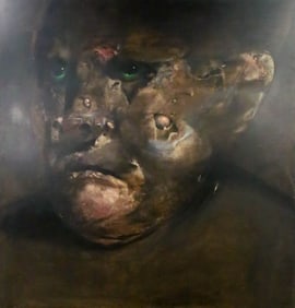 Marshall Arisman Oil on Canvas Portrait