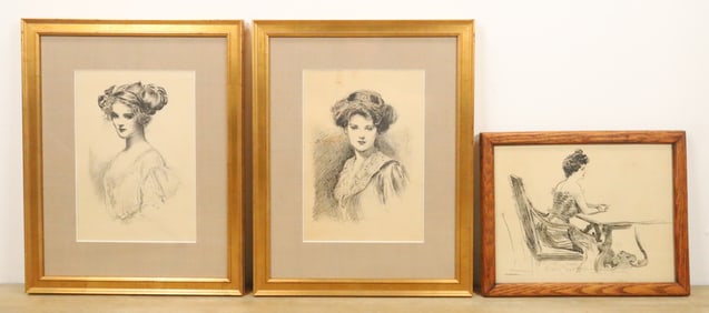After Charles Dana Gibson 3 Gibson Girl Prints