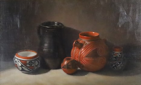 Carolou Faller Kristofik Oil on Canvas Pottery