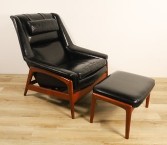 Folke Ohlsson Lounge Chair And Stool For Dux