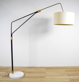 Modern Metal & Marble Floor Lamp