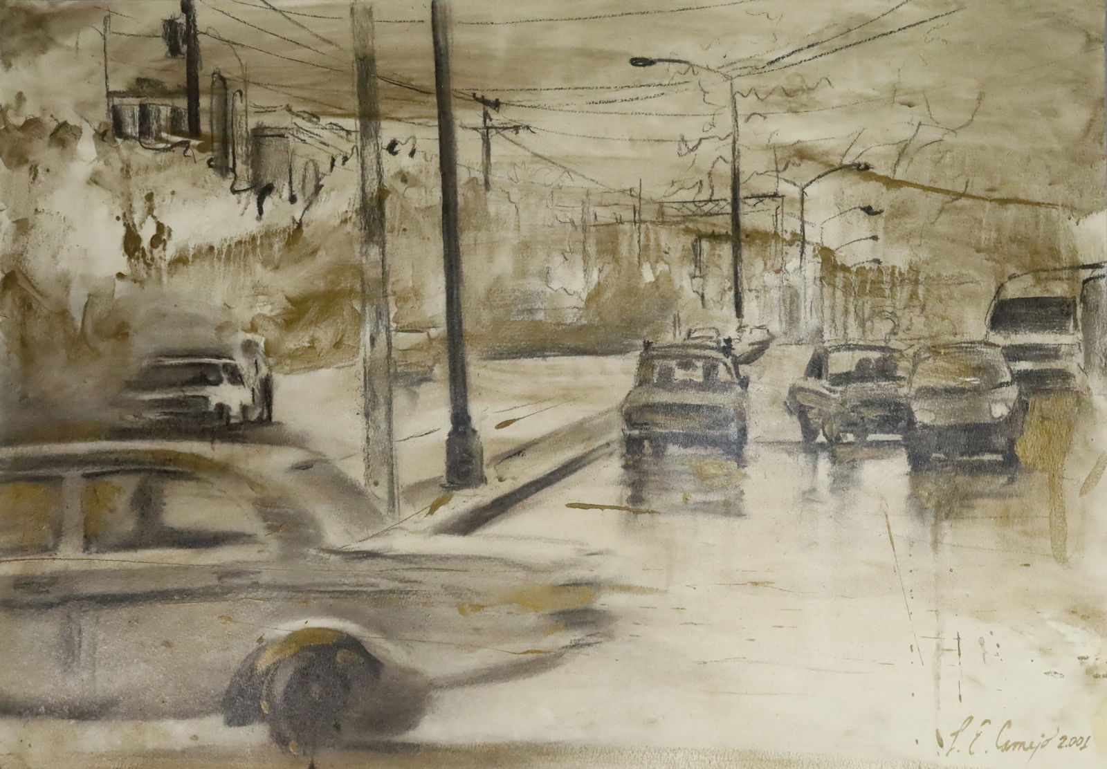Luis Enrique Camejo Mixed Media on Paper Street (1 of 7)