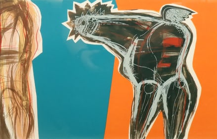 Eduardo Tokeshi Silkscreen Rooster