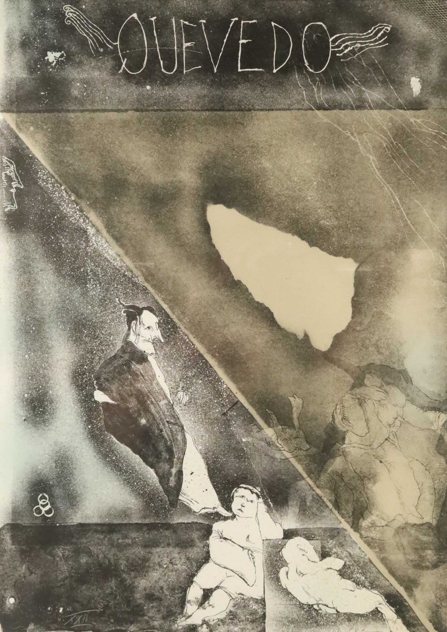 Jose Luis Cuevas Lithograph Condicion Humana II: Jose Luis Cuevas (Mexican, 1933-2017). Lithograph, Condicion Humana II. Pencil signed lower right and numbered XXII in pencil lower left. 22 1/4" x 16" (with frame 27 1/2" x 21 1/2").