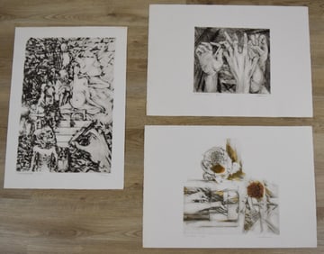 3 Signed Etchings