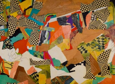 Marilyn Magaliff Mixed Media Collage on Canvas