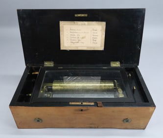 Swiss 6 Tune Cylinder Music Box
