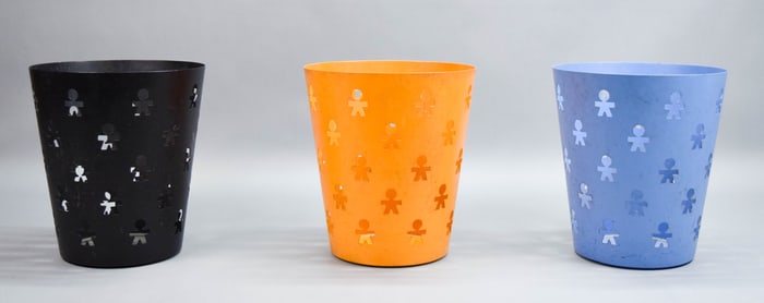 3 Alessi Girotondo Wastepaper Baskets