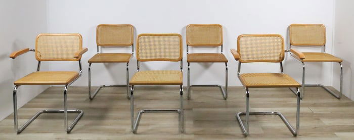 6 Marcel Breuer Mid Century Modern Chairs